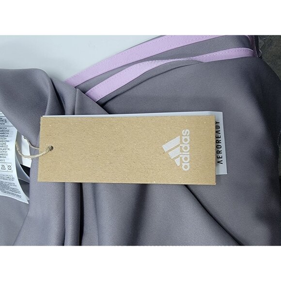 Adidas Aeroready Tights Workout Bike Shorts Size Small Gray Purple - Picture 6 of 7